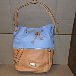 Simply Noelle Two-Tone Hobo Bag with Drawstring Closure